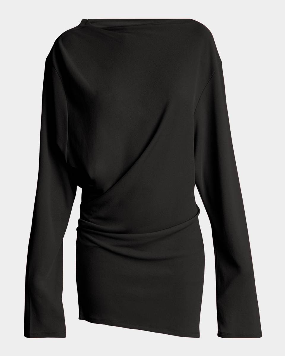 Croisiere Draped Backless Mini Dress